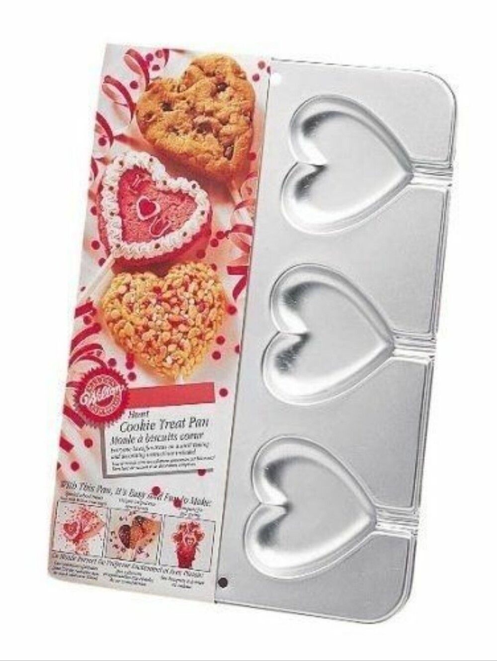 NWT Vintage 2007 Wilton Heart Lollipop Cookie Cake Treat Pan Valentines